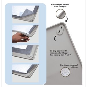 Spotty Silicone Puppy Pee Pad Holder, 23 x 23-in
