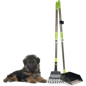 Spotty Telescopic Tray & Rake Poop Scooper, 43-in