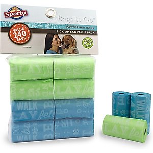 Spotty Typography Poop Bags, 240 count