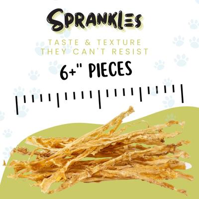 Show full view: Sprankles All Natural Turkey Flavored Tendons Dog Chews, 8-oz bag slide 4 of 10