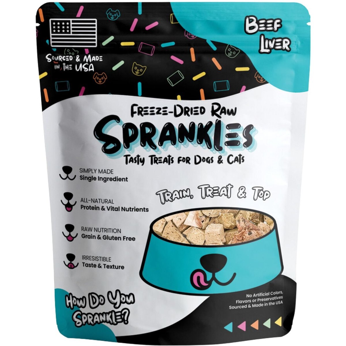 Sprankles Beef Liver Grain-Free Freeze-Dried Dog & Cat Treats, 14-oz bag