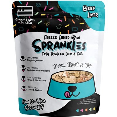 Sprankles Sprankles Beef Liver Grain-Free Freeze-Dried Dog & Cat Treats, 14-oz bag