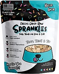 Sprankles Beef Liver Grain-Free Freeze-Dried Dog & Cat Treats, 7-oz bag