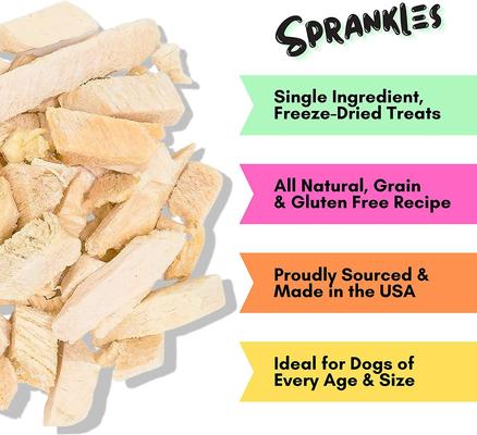 Show full view: Sprankles Chicken Breast Grain-Free Freeze-Dried Dog & Cat Treats, 3-oz bag slide 3 of 8