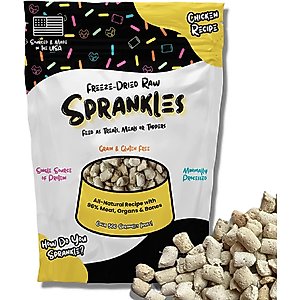 Sprankles Chicken Recipe Raw Freeze-Dried Dog Food & Topper, 8-oz bag