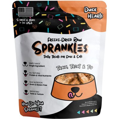 Sprankles Sprankles Duck Hearts Grain-Free Freeze-Dried Cat & Dog Treat, 6-oz bag