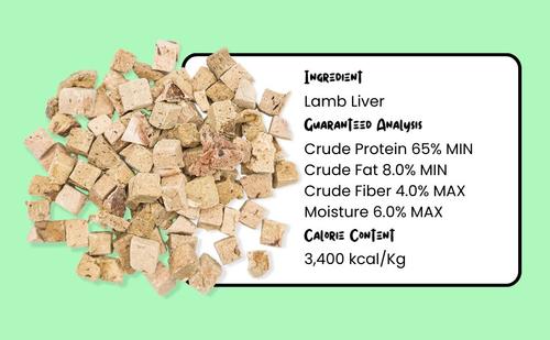 Show full view: Sprankles Lamb Liver Grain-Free Freeze-Dried Dog & Cat Treats, 12-oz bag slide 9 of 9