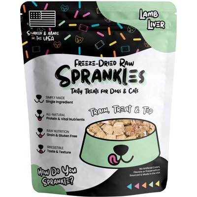 Sprankles Sprankles Lamb Liver Grain-Free Freeze-Dried Dog & Cat Treats, 3-oz bag