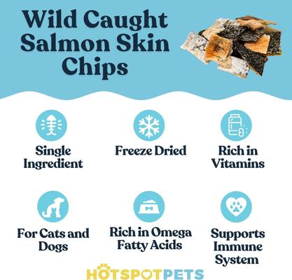 Show full view: Sprankles Salmon Skin Chips Grain-Free Freeze-Dried Dog & Cat Treats, 4-oz bag slide 3 of 8