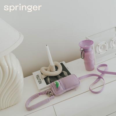 Show full view: Springland Nylon Dog Walk Bag + Leash, Lilac, Small: 4-ft long slide 6 of 6