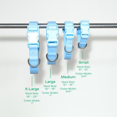 Show full view: Springland Nylon Wateproof Dog Collar, Sky Blue, Small: 8 to 10-in neck, 3/4-in wide slide 3 of 6