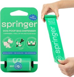 Springland Poop Bag Dispenser with Bags, Unscented, Black
