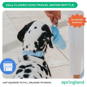Springland Travel Dog Bottle, 22-oz, Sky Blue