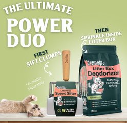 Sprinkle & Sweep Litter Box Speed Sifter for Low Dust with Base Dock Cat Litter Box Scoop, Grey slide 2 of 8