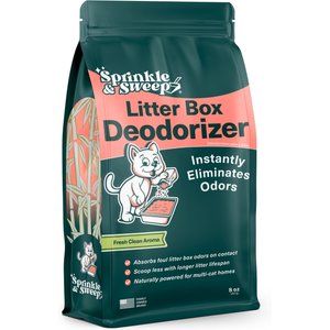 Sprinkle & Sweep Litter Lifespan Enhancer & Cat Litter Box Deodorizer, 8-oz bag