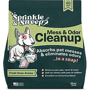 Sprinkle & Sweep Pet Mess & Odor Cleanup, 1.25-lb bag