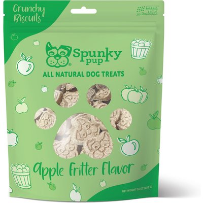 Spunky Pup Spunky Pup Apple Fritter Biscuits Crunchy Dog Treats, 24-oz bag