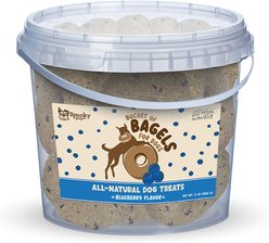 Spunky Pup Bagels Blueberry Flavored Crunchy Dog Treats, 3-lb bucket
