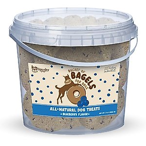 Spunky Pup Bagels Blueberry Flavored Crunchy Dog Treats, 3-lb bucket