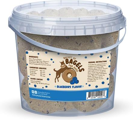Show full view: Spunky Pup Bagels Blueberry Flavored Crunchy Dog Treats, 3-lb bucket slide 3 of 3