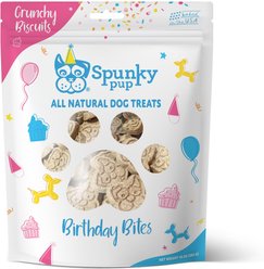 Spunky Pup Birthday Bites Peanut Butter Biscuits Crunchy Dog Treats, 10-oz bag slide 1 of 6