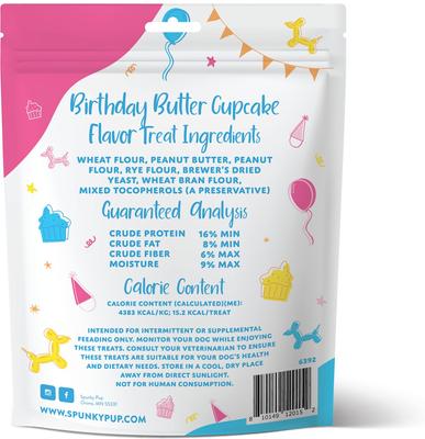 Show full view: Spunky Pup Birthday Bites Peanut Butter Biscuits Crunchy Dog Treats, 24-oz bag slide 7 of 8