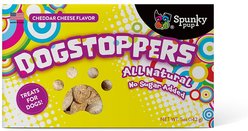 Spunky Pup DogStoppers Cheese Flavored Biscuits Crunchy Dog Treats, 5-oz box