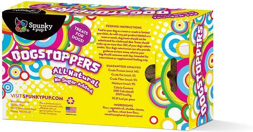 Show full view: Spunky Pup DogStoppers Cheese Flavored Biscuits Crunchy Dog Treats, 5-oz box slide 6 of 6