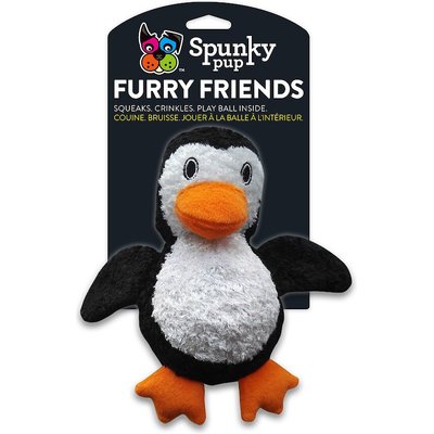 Spunky Pup Spunky Pup Furry Friends Penguin Squeaky Plush Dog Toy