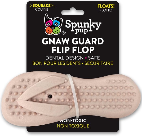 Spunky Pup Gnaw Guard Squeaky Foam Flip Flop Dog Toy