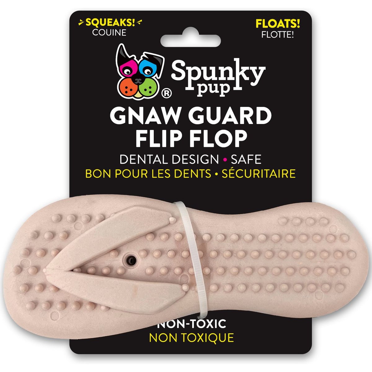 Spunky Pup Gnaw Guard Squeaky Foam Flip Flop Dog Toy