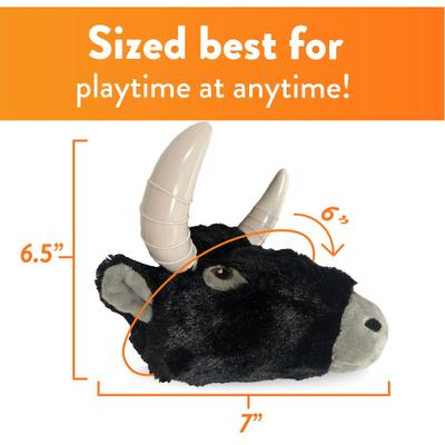 Show full view: Spunky Pup Knuckleheads Bull Tough Plush Dog Chew Toy slide 5 of 5