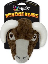 Spunky Pup Knuckleheads Ram Tough Plush Dog Chew Toy