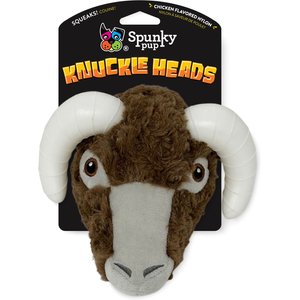 Spunky Pup Knuckleheads Ram Tough Plush Dog Chew Toy