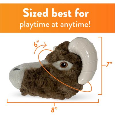 Show full view: Spunky Pup Knuckleheads Ram Tough Plush Dog Chew Toy slide 4 of 4