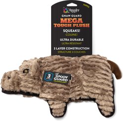 Spunky Pup Mega Tough Plush Hippo Dog Chew Toy