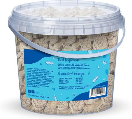 Show full view: Spunky Pup Peanut Butter Flavored Biscuits Crunchy Dog Treats, 4-lb bucket slide 7 of 7