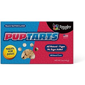 Spunky Pup PupTarts Peanut Butter Flavored Biscuits Crunchy Dog Treats, 5-oz box