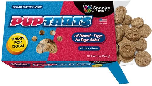 Show full view: Spunky Pup PupTarts Peanut Butter Flavored Biscuits Crunchy Dog Treats, 5-oz box slide 4 of 6