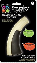 Spunky Pup Snack & Chew Antler Tough Dog Chew Toy, Small, bundle of 2