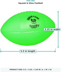 Spunky Pup Squeak & Glow Football Squeaky Dog Ball Toy slide 2 of 7