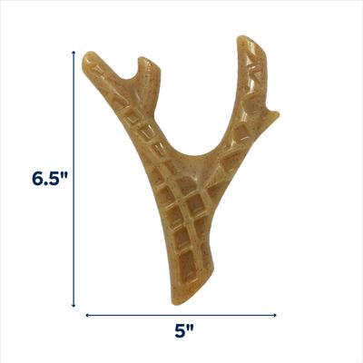 Show full view: Spunky Pup The Antler Elk Dog Toy, Brown slide 3 of 3