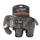 Spunky Pup Tough Plush Dog Toy, Gray, Elephant