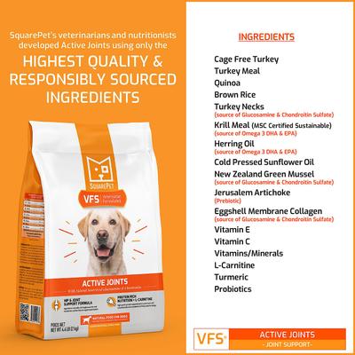 Show full view: SquarePet VFS Active Joints Hip & Joint Formula Dry Dog Food, 22-lb bag slide 5 of 10