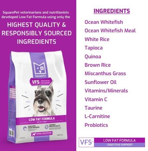 SquarePet VFS Canine Low Fat Formula Dog Treats, 6-oz bag