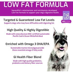 SquarePet VFS Digestive Support Low Fat Formula Dry Dog Food, 4.4-lb bag