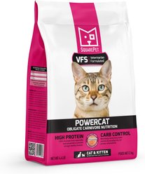 SquarePet VFS PowerCat Herring & Salmon High Protein Dry Cat Food, 4.4-lb bag