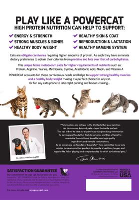 Show full view: SquarePet VFS PowerCat Turkey & Chicken High Protein Dry Cat Food, 4.4-lb bag slide 3 of 10