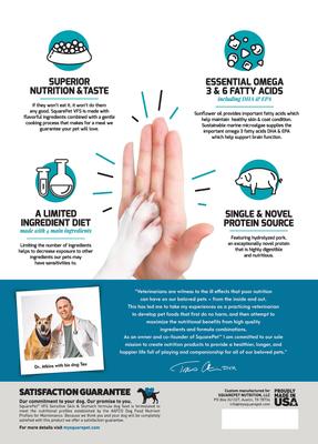 Show full view: SquarePet VFS Skin & Digestive Support Dry Dog Food, 4.4-lb bag slide 3 of 10