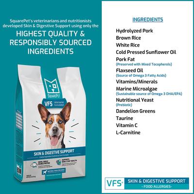 Show full view: SquarePet VFS Skin & Digestive Support Dry Dog Food, 4.4-lb bag slide 5 of 10